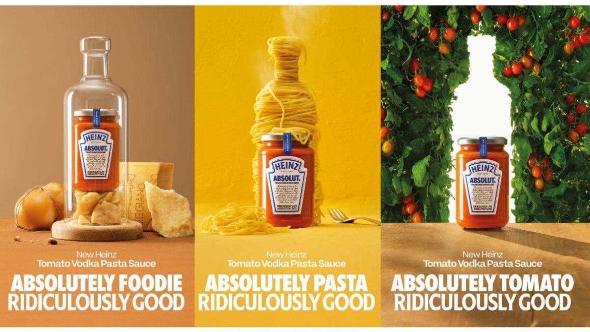 Heinz x Absolut marketing campaign illustration